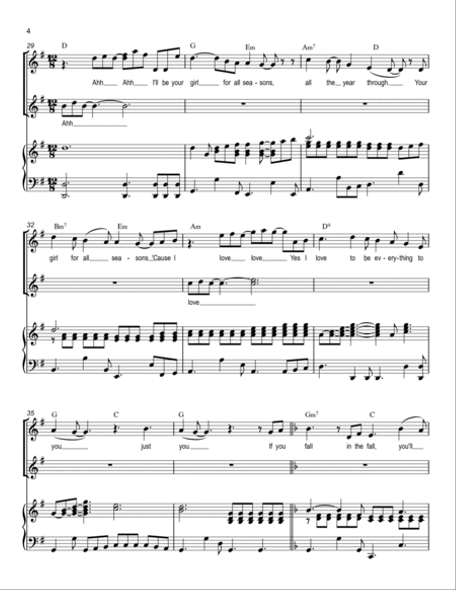 Girl For All Seasons Girl For All Seasons Voice scores gallery preview page 4