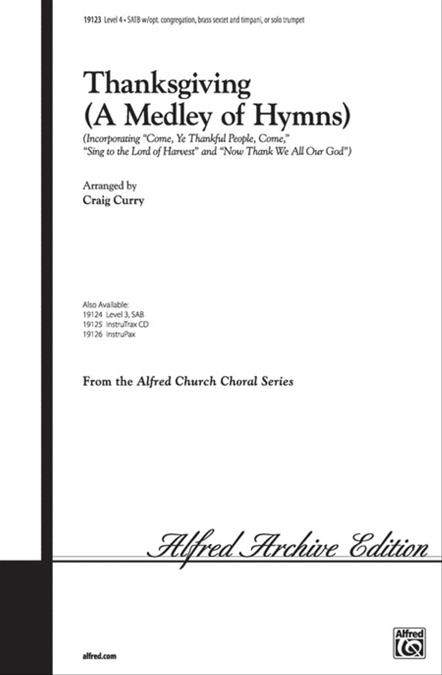 Thanksgiving (A Medley of Hymns) 4-Part scores gallery preview page 1