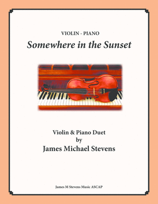 Book cover for Somewhere in the Sunset - Violin & Piano