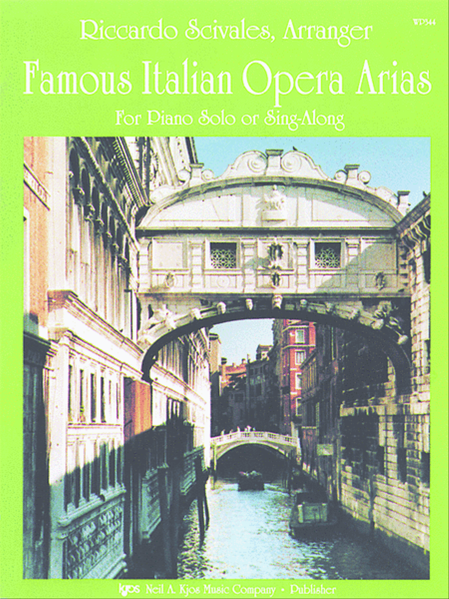 Famous Italian Opera Arias Piano Solo scores gallery preview page 1