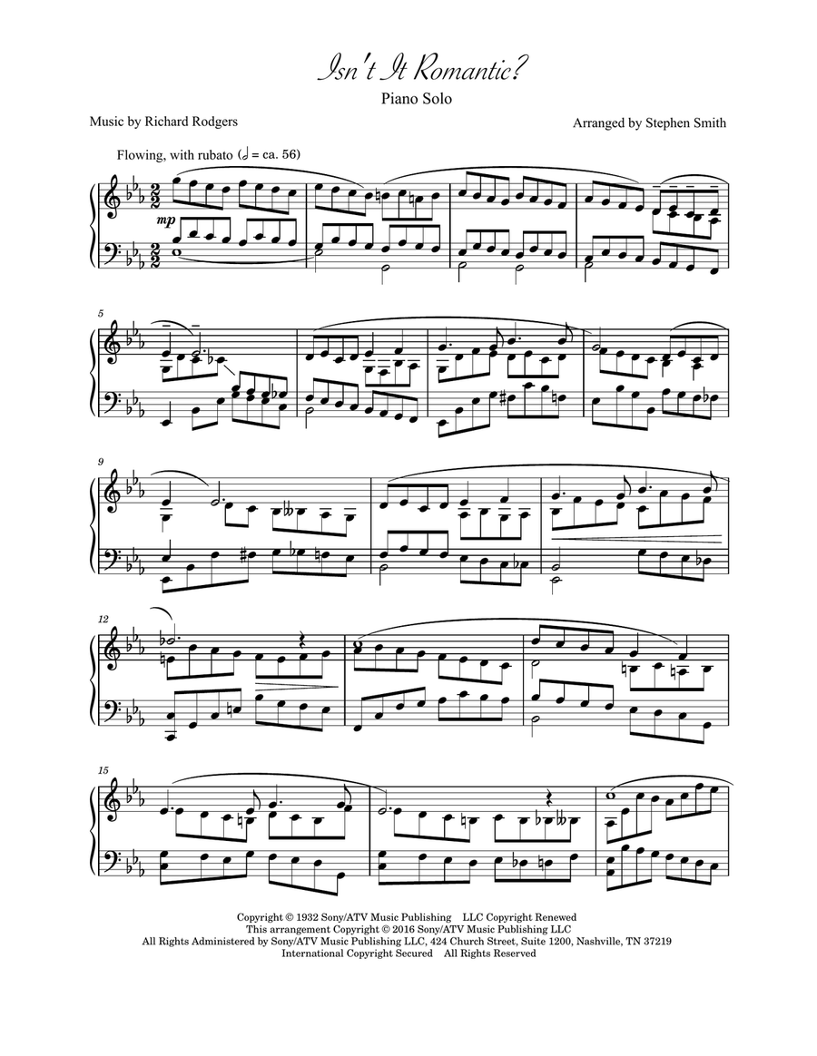 Isn't It Romantic? Piano Solo scores gallery preview page 2