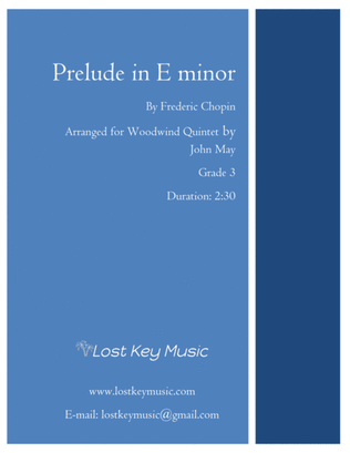 Prelude in E minor-Woodwind Quintet