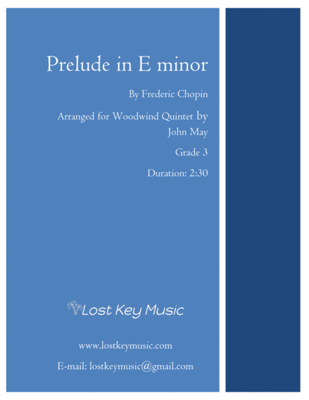 Prelude in E minor-Woodwind Quintet image number null
