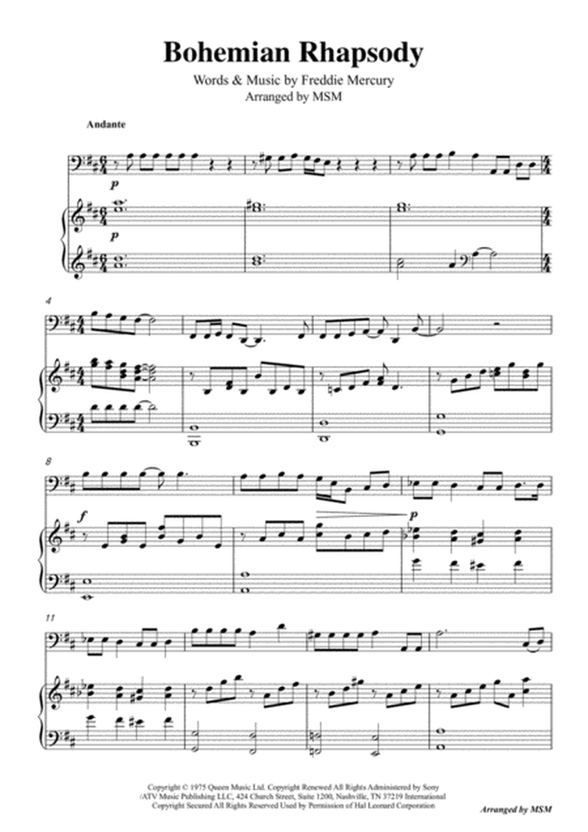 Bohemian Rhapsody,for Cello and Piano