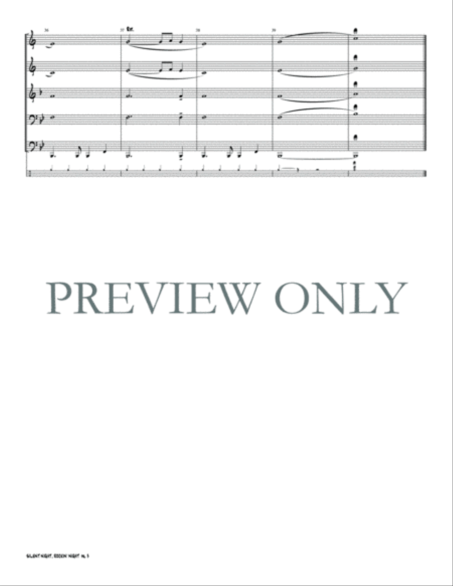 Silent Night, Rockin' Night Brass Ensemble scores gallery preview page 5