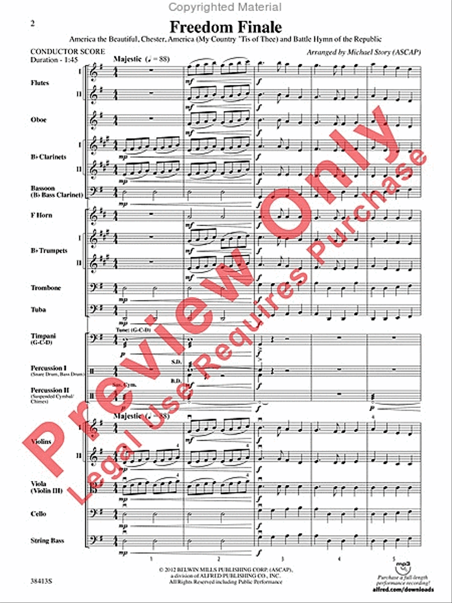 Freedom Finale Full Orchestra scores gallery preview page 3