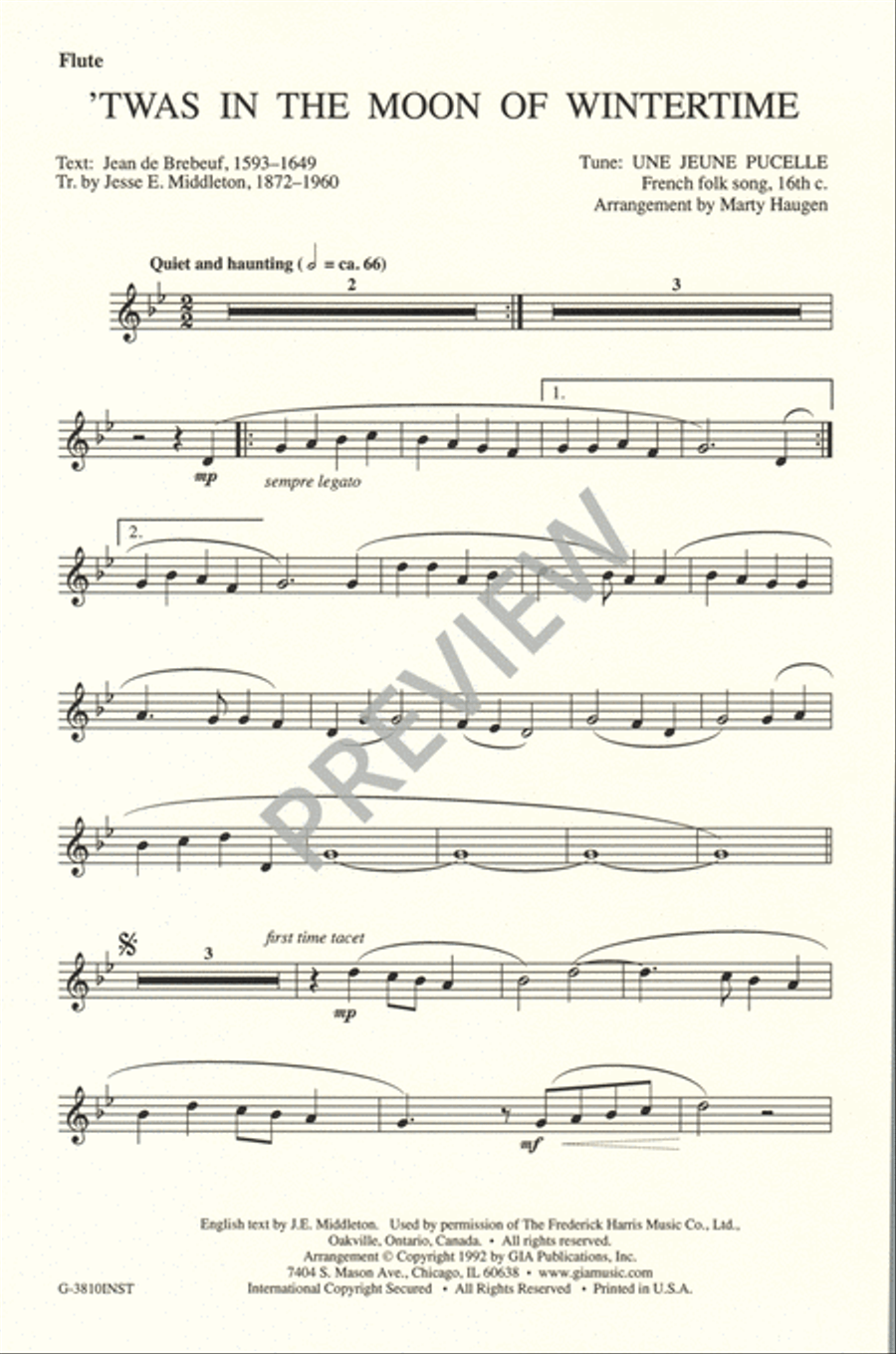 ’Twas in the Moon of Wintertime 4-Part scores gallery preview page 11