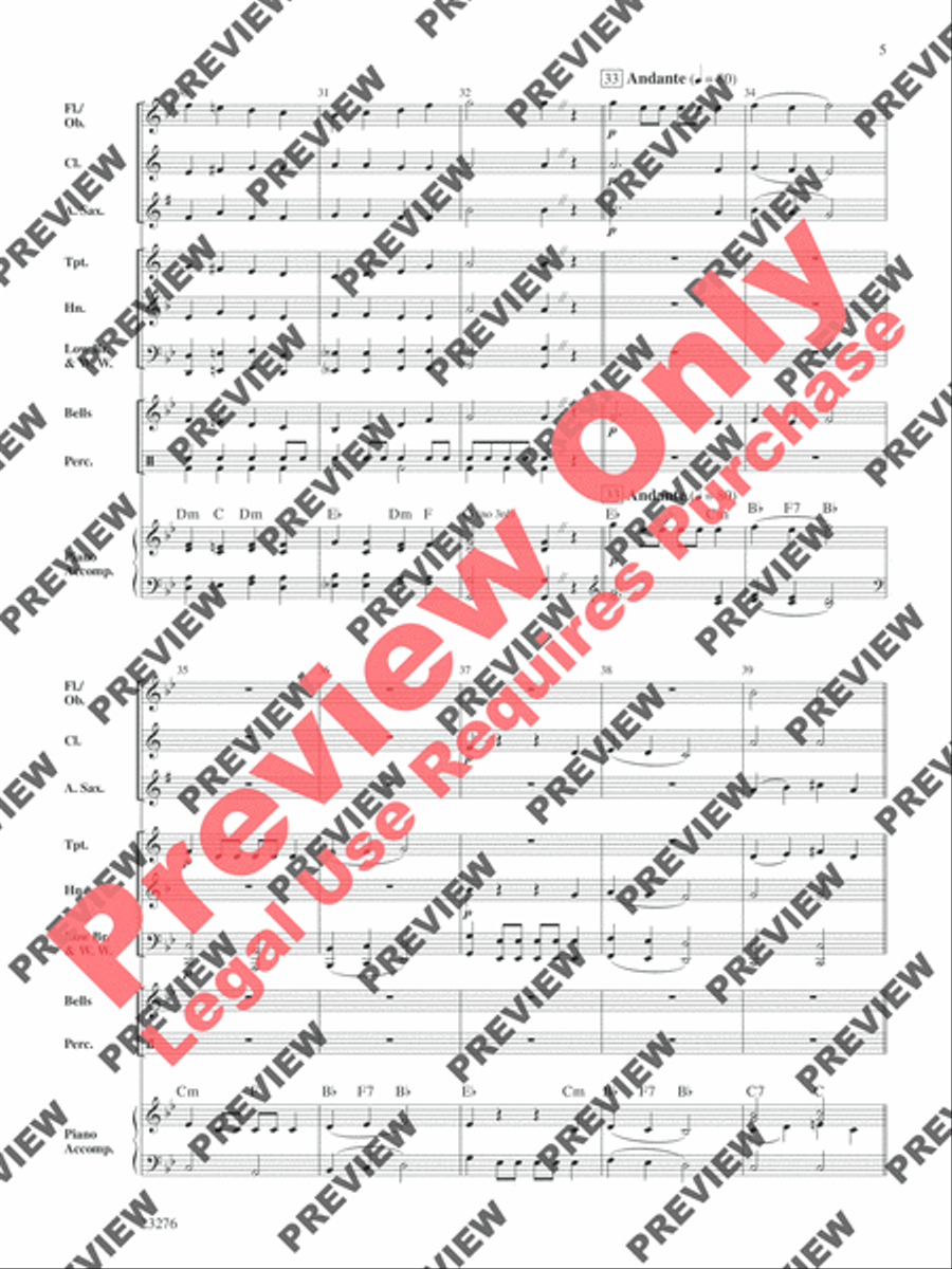 Festival of the Gladiators Concert Band scores gallery preview page 6