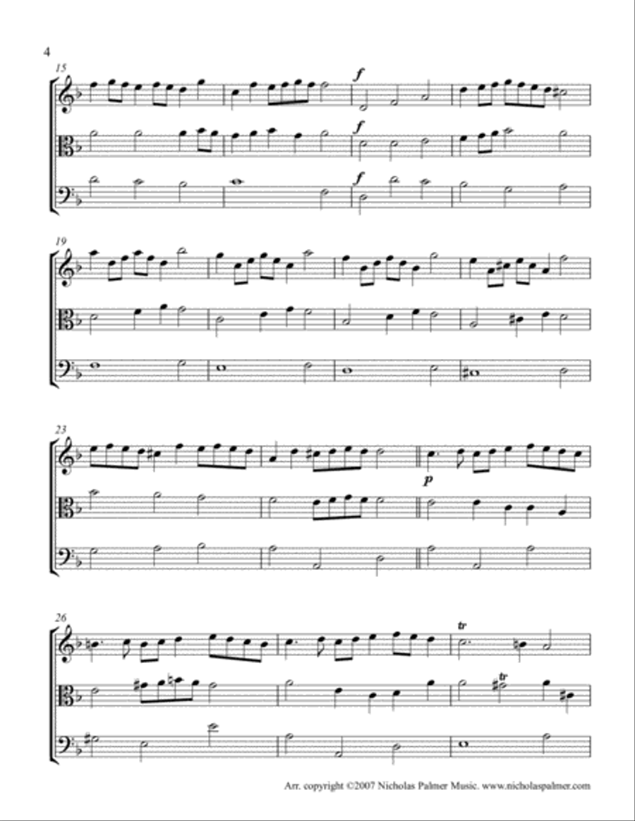 Baroque Wedding collection for String trio - volume 1 String Trio scores gallery preview page 4