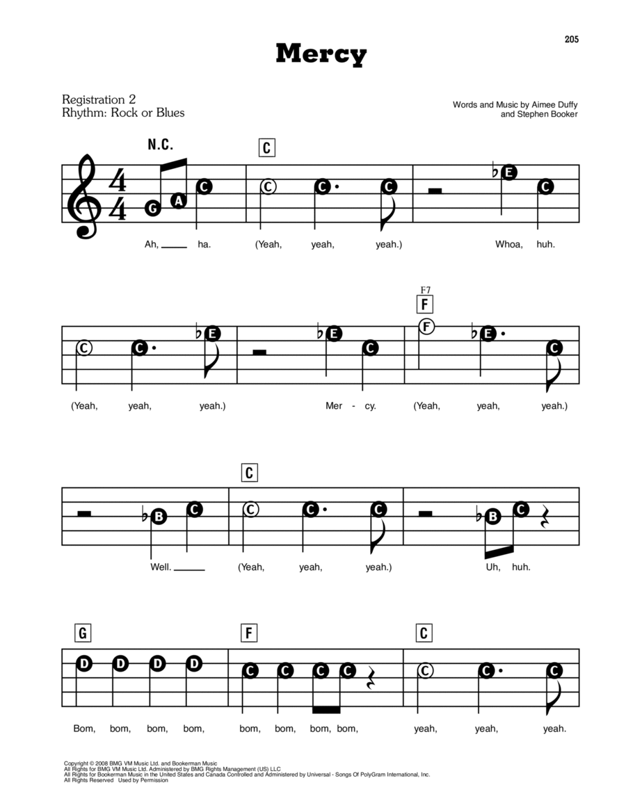 Mercy Electronic Keyboard scores gallery preview page 1
