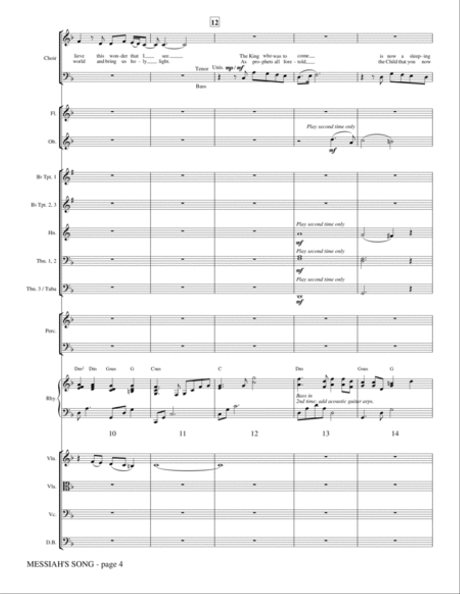 Messiah's Song - Full Score Choir scores gallery preview page 3