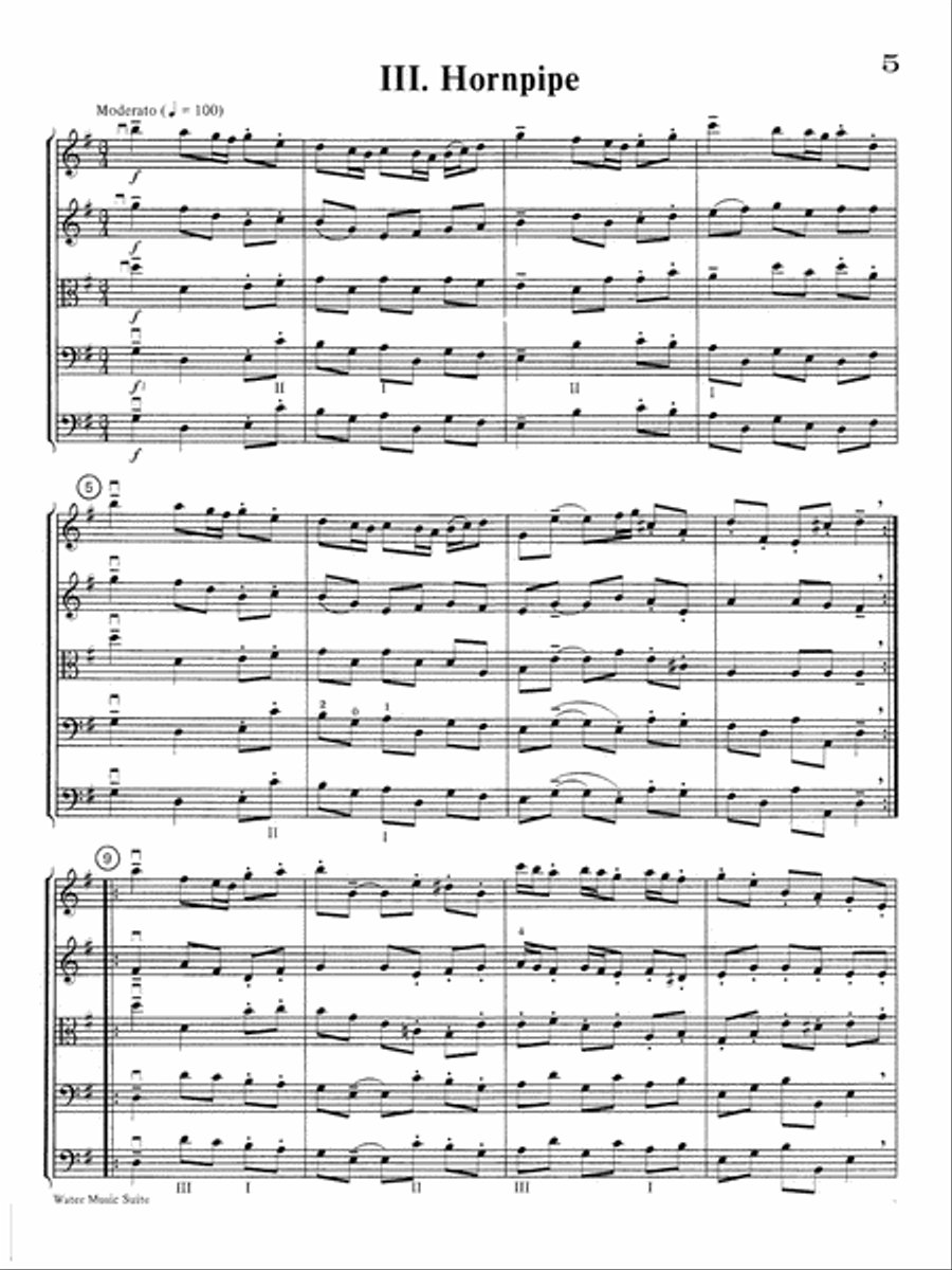 Water Music Suite: Score String Orchestra scores gallery preview page 5