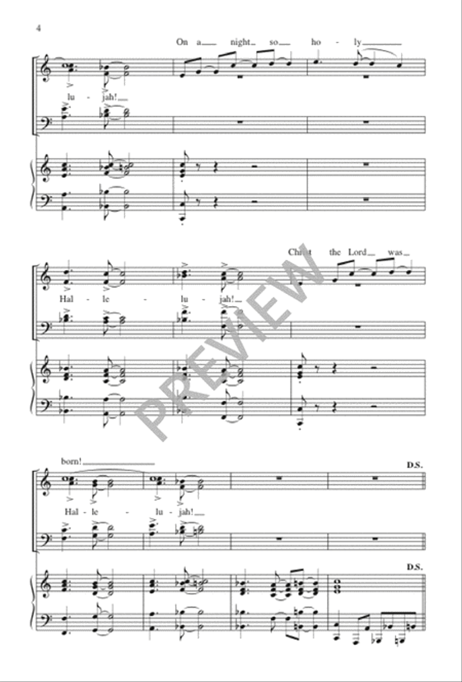 Hallelujah! Jesus Christ Is Born 4-Part scores gallery preview page 5