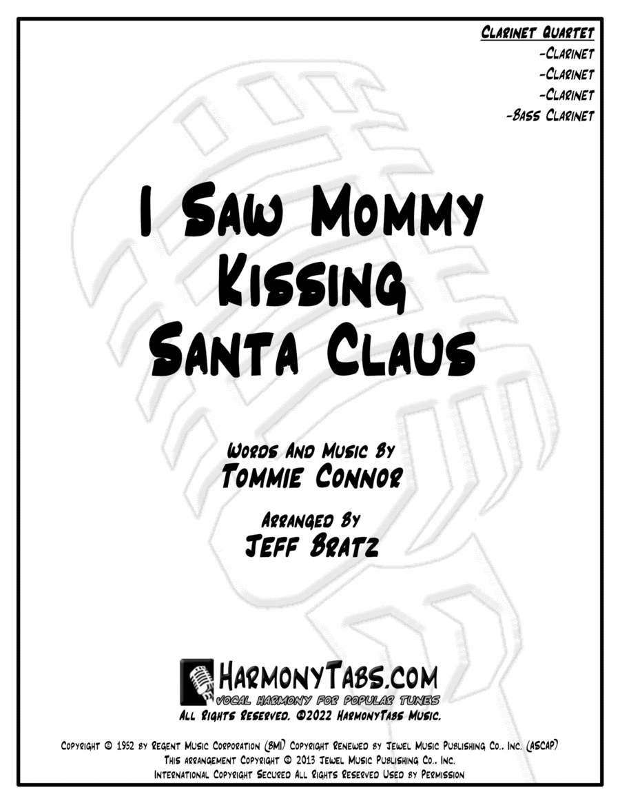 I Saw Mommy Kissing Santa Claus Woodwind Quartet scores gallery preview page 1