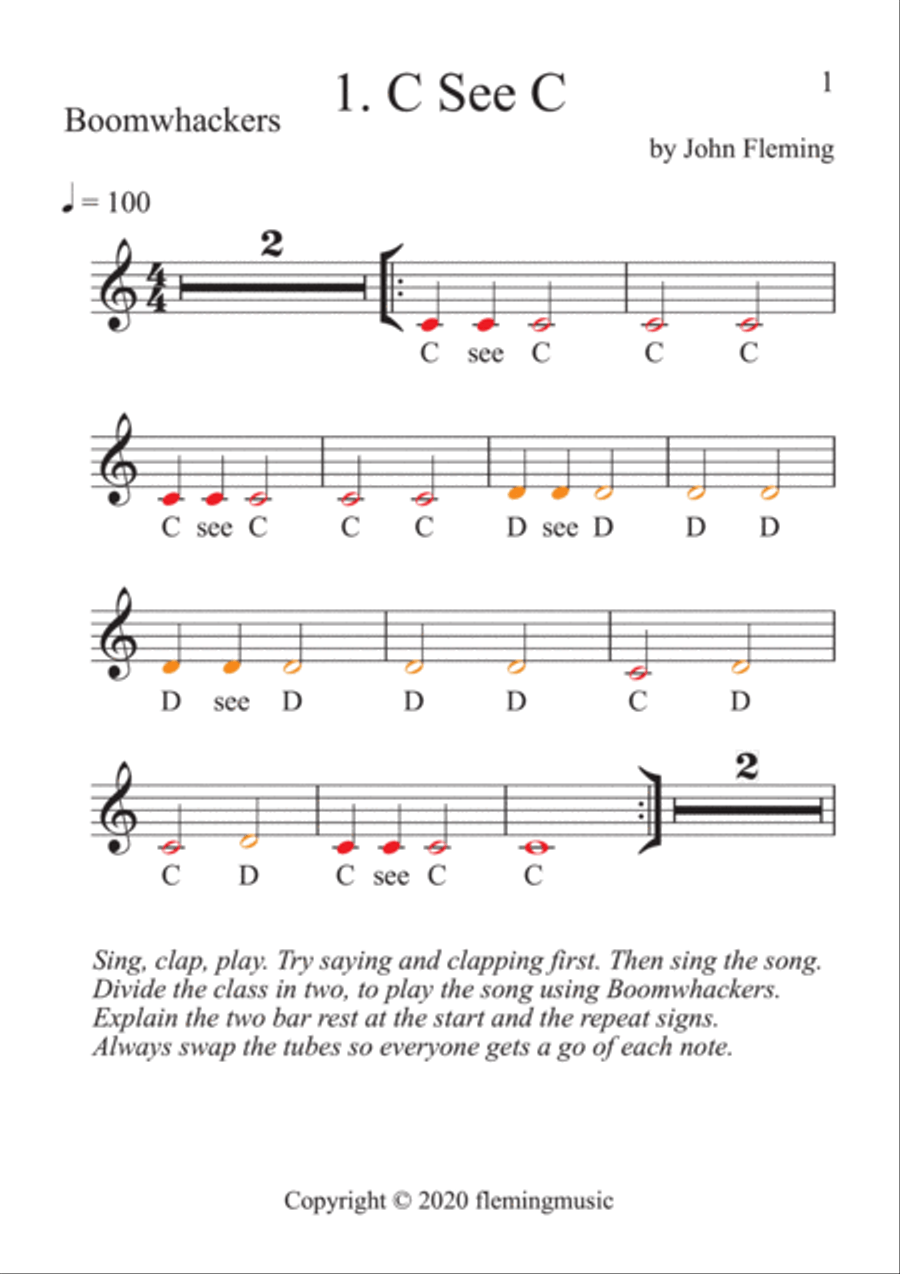 Boomwhacker Building Blocks book 1 School and Community scores gallery preview page 4