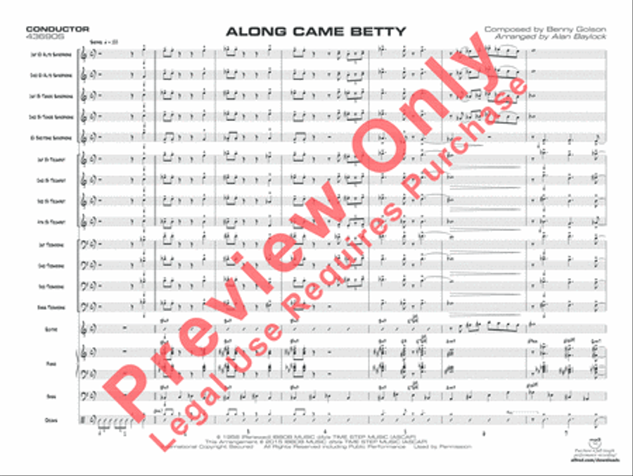 Along Came Betty Jazz Ensemble scores gallery preview page 2