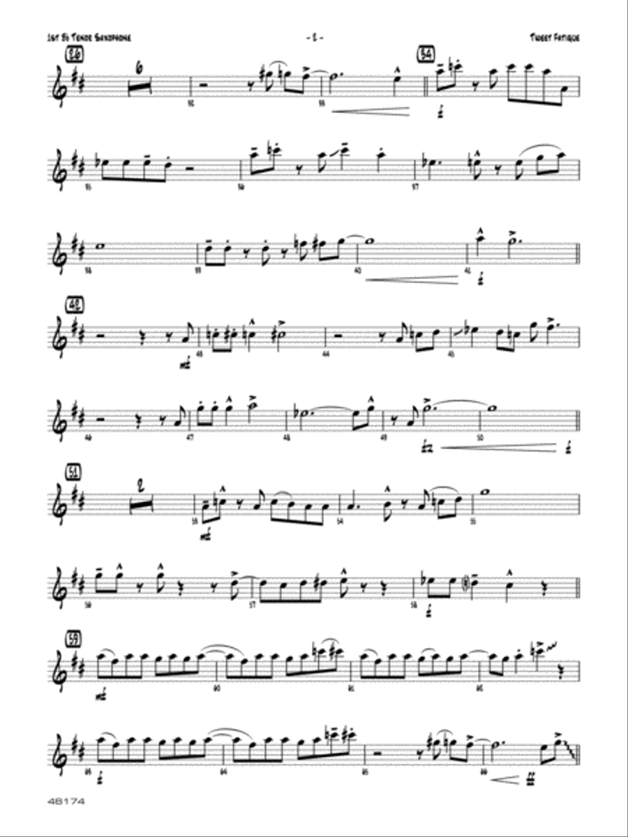 Tweet Fatigue: B-flat Tenor Saxophone Jazz Ensemble scores gallery preview page 2