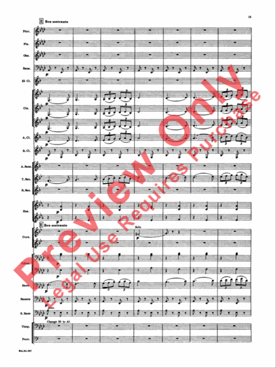 March and Procession of Bacchus Concert Band scores gallery preview page 14