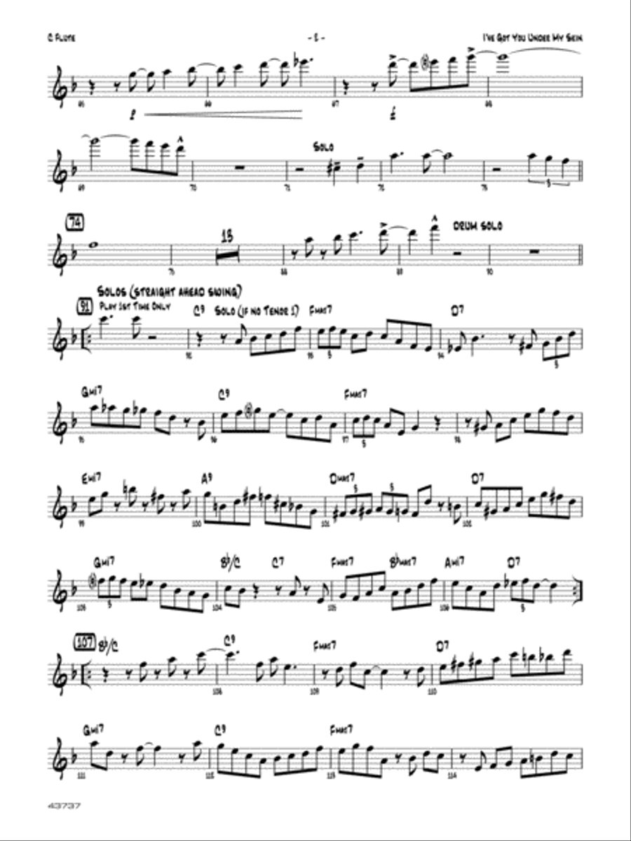 I've Got You Under My Skin: Flute Jazz Ensemble scores gallery preview page 2