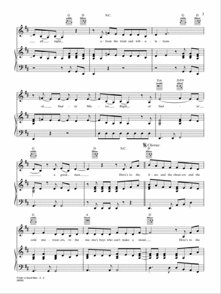 Finding a Good Man Finding a Good Man Piano, Vocal, Guitar scores gallery preview page 2