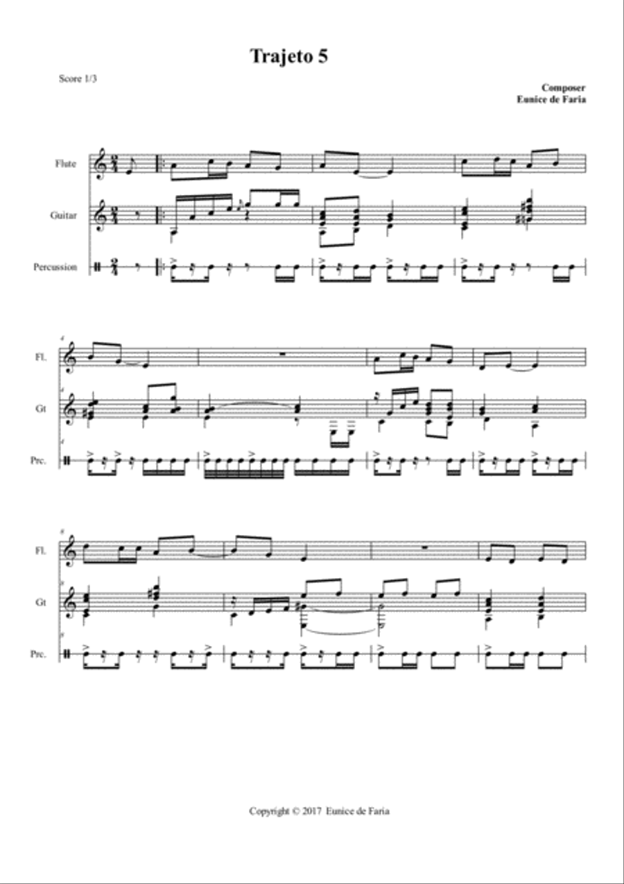 Trajeto 5 Small Ensemble scores gallery preview page 1