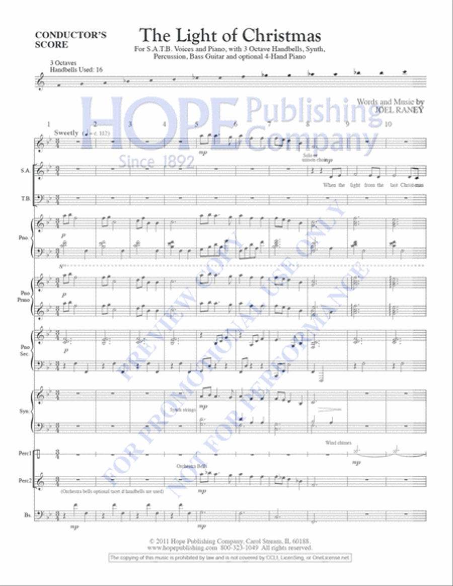 The Light of Christmas Choir scores gallery preview page 2