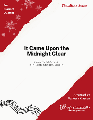 It Came Upon the Midnight Clear for Clarinet Quartet