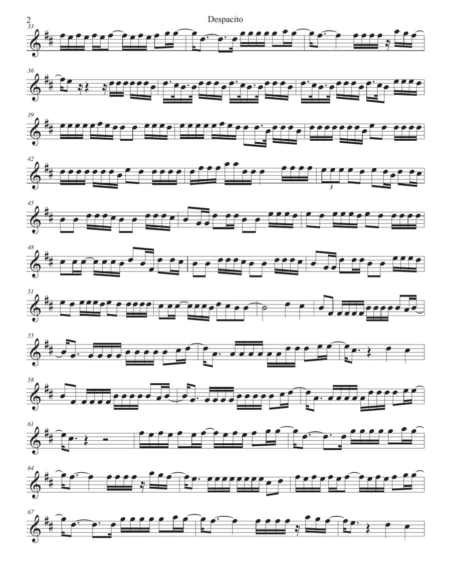 Despacito Despacito Oboe Solo scores gallery preview page 2