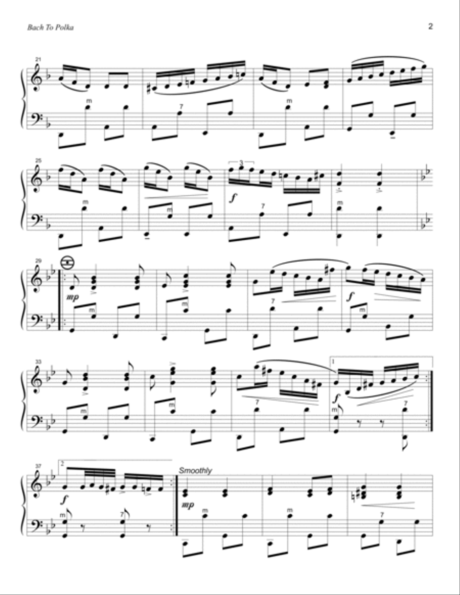 Back To Polka (standard bass accordion) Accordion scores gallery preview page 2
