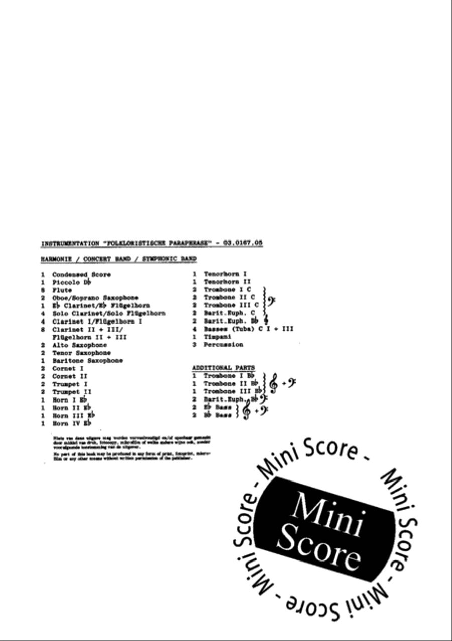 Folkloristische Paraphrase Concert Band scores gallery preview page 3