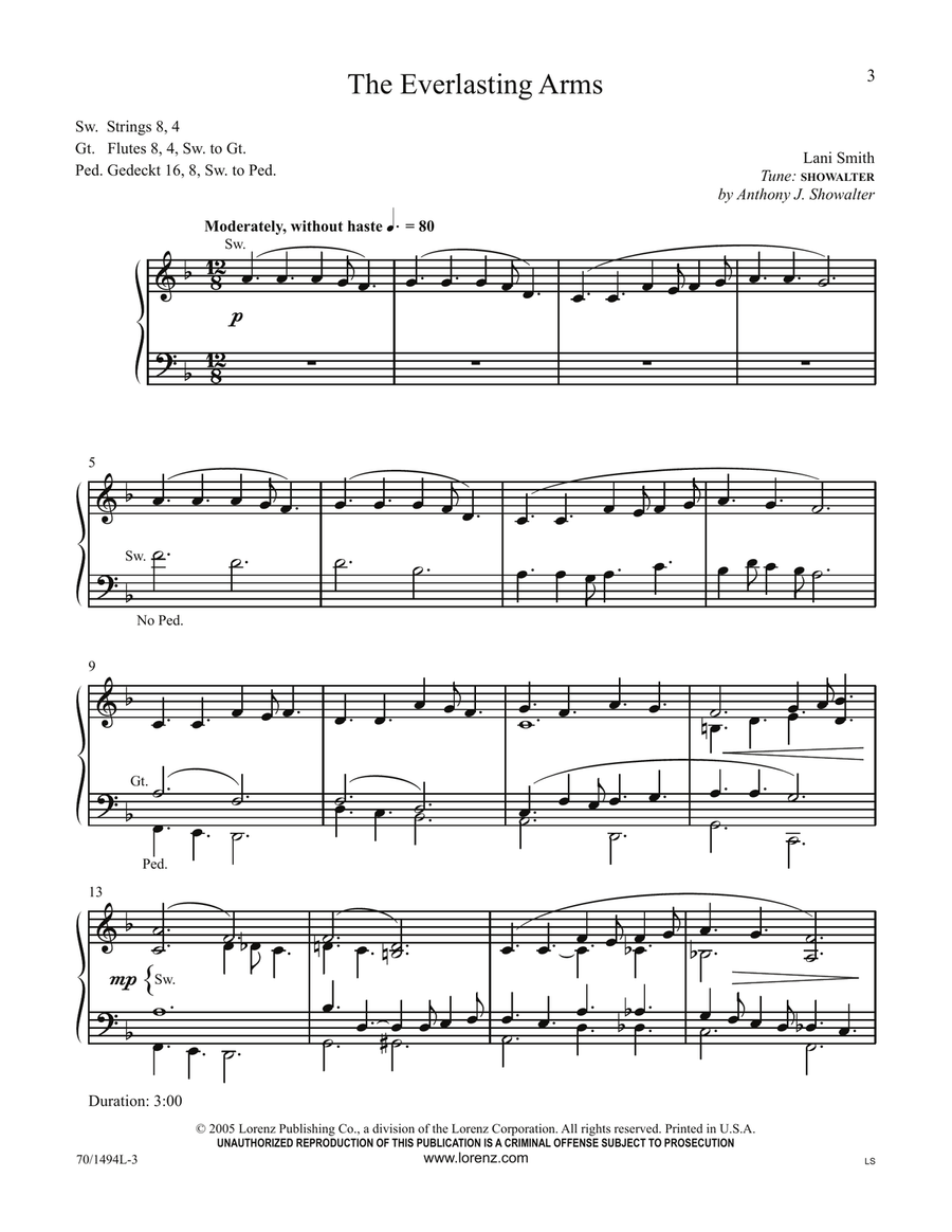 The Everlasting Arms (Digital Download) Sacred scores gallery preview page 1