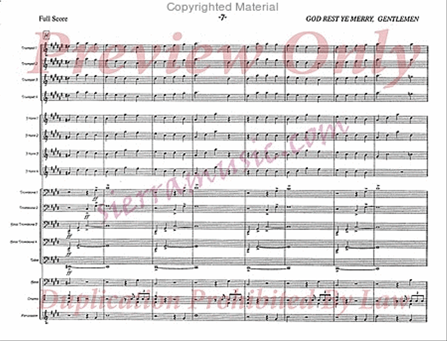 God Rest Ye, Merry Gentlemen Jazz Ensemble scores gallery preview page 8