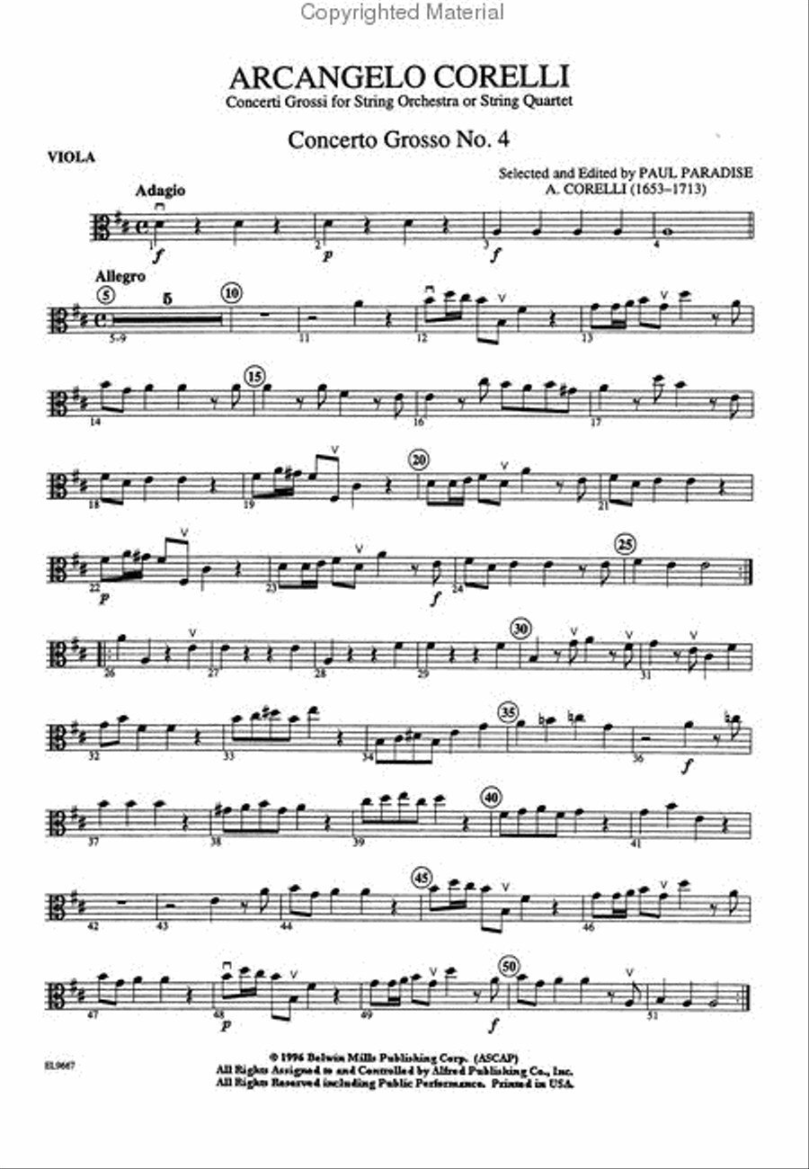 The Best of Arcangelo Corelli (Concerti Grossi for String Orchestra or String Quartet) String Orchestra scores gallery preview page 2