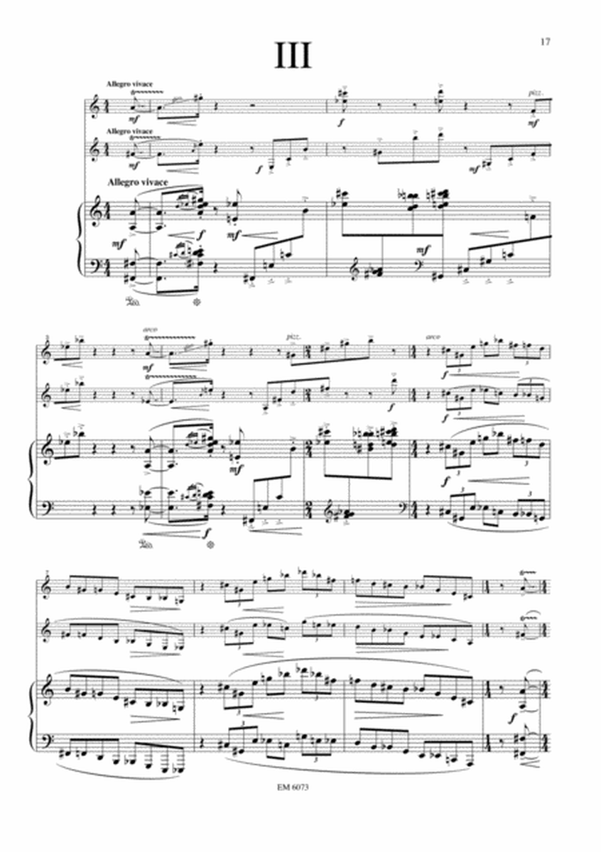 Trio New York for Clarinet, Violin and Piano
