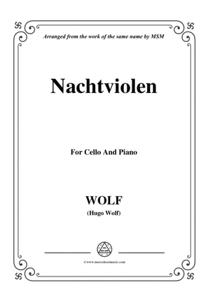 Wolf-Nachtviolen, for Cello and Piano