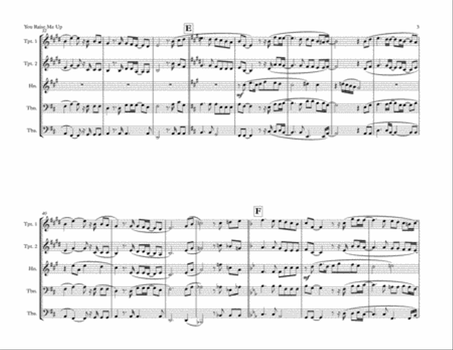 You Raise Me Up You Raise Me Up Brass Ensemble scores gallery preview page 3