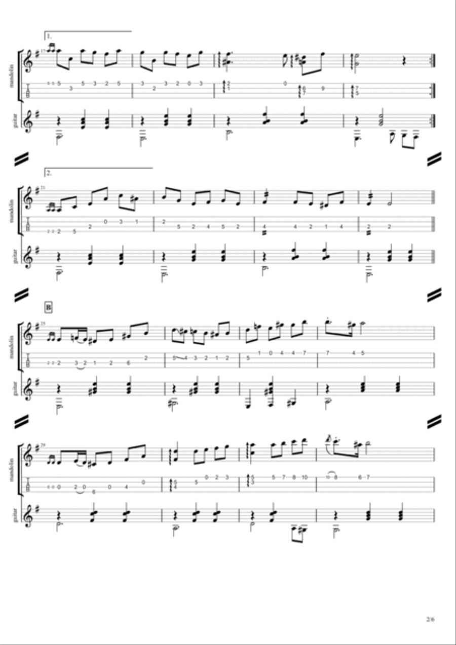 Una Serata in Corsica by Eugen Sedko, score for mandolin & guitar image number null