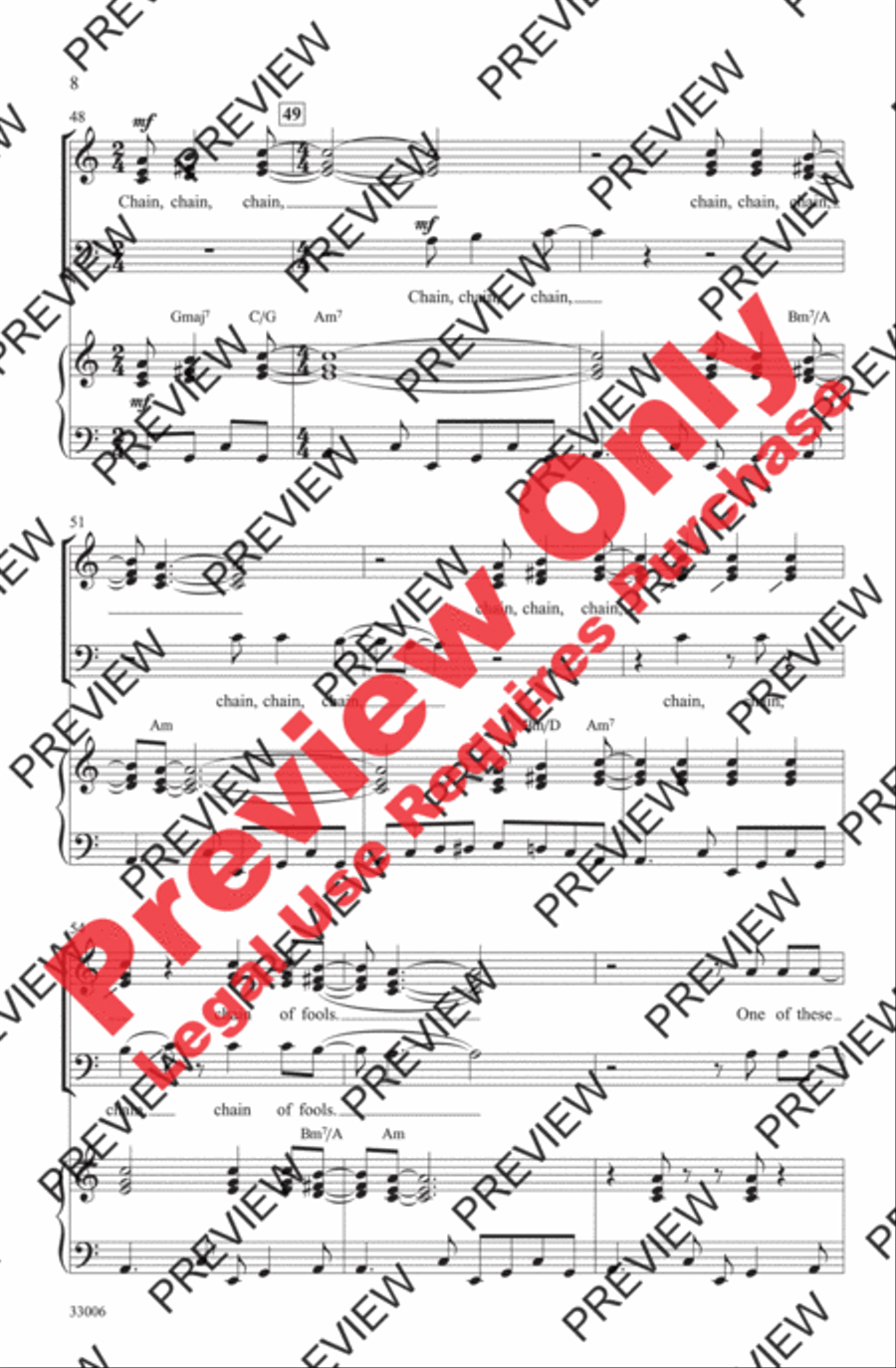 Chain of Fools 3-Part scores gallery preview page 8