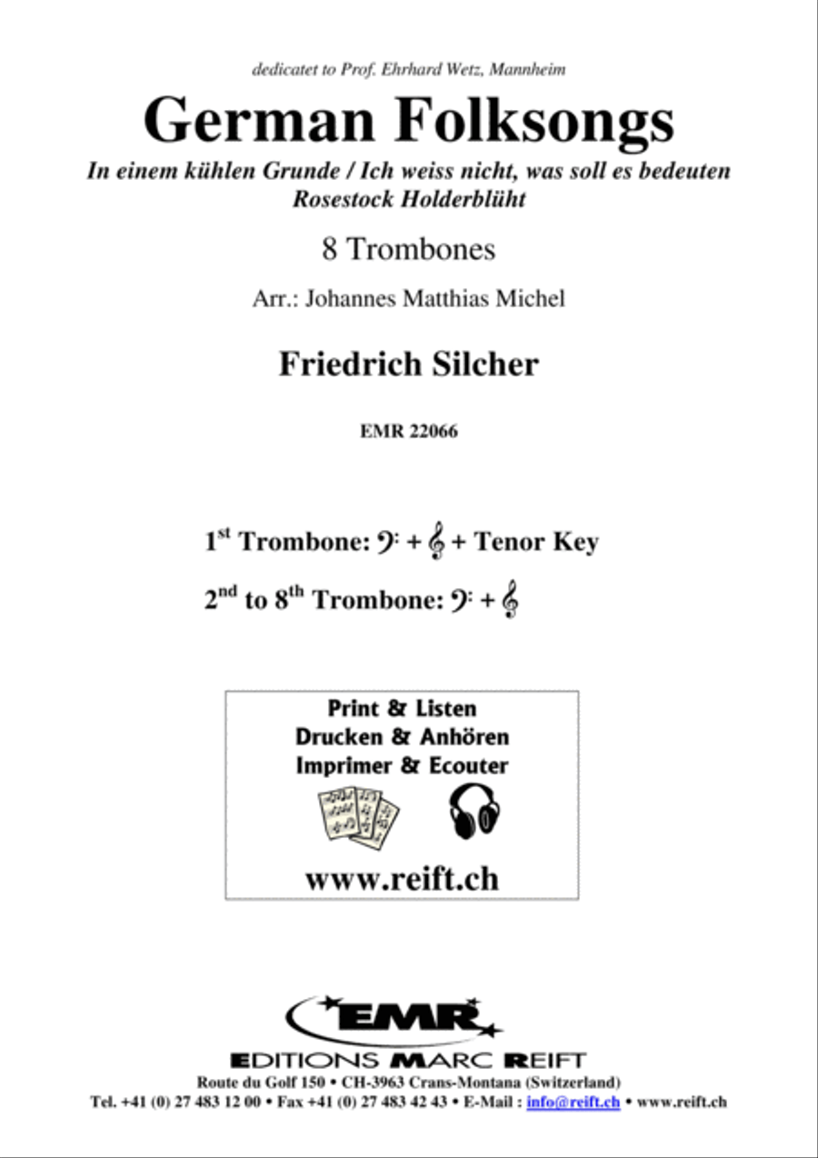 Germand Folksongs Trombone scores gallery preview page 2