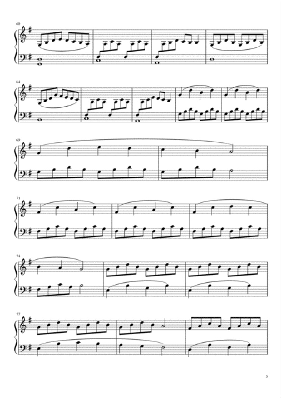RiShu Bagatelle in G Opus 0 No. 0 Piano Solo scores gallery preview page 5