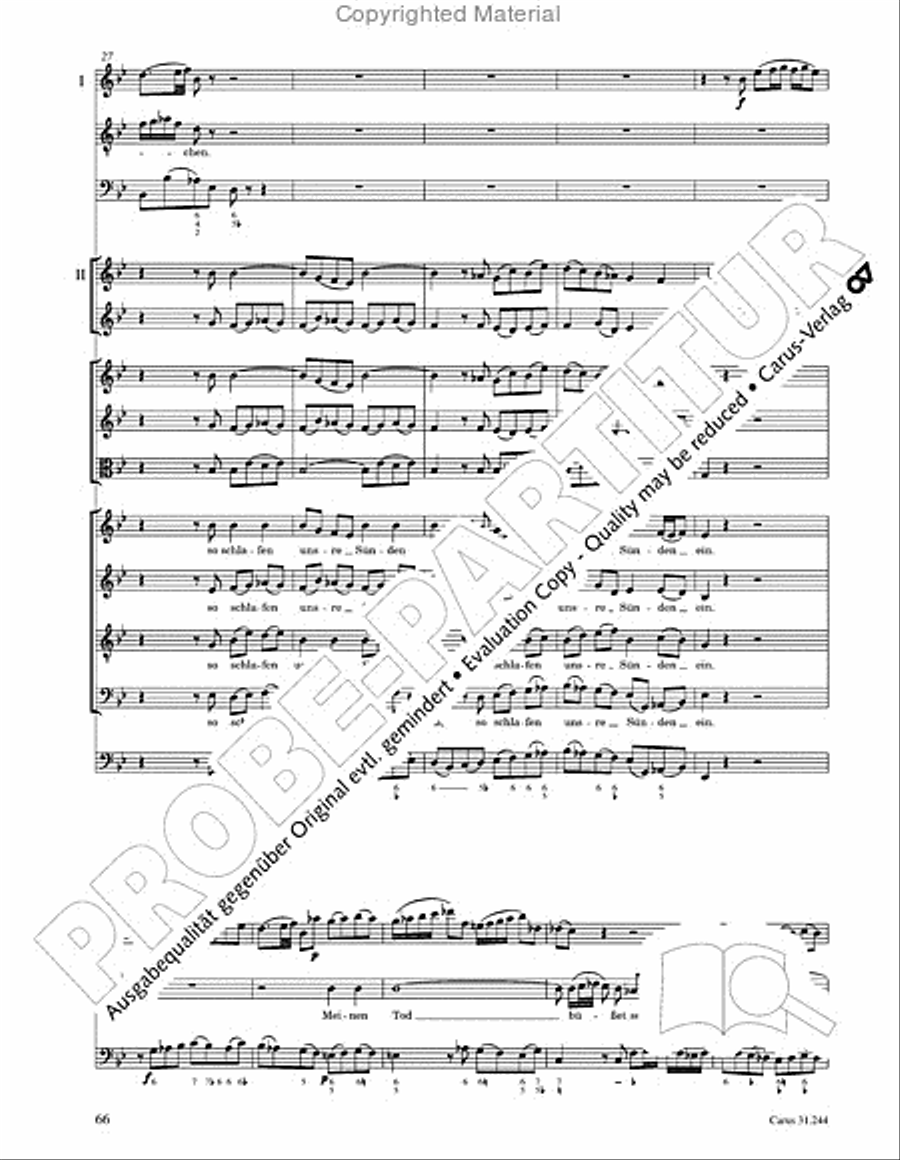 St. Matthew Passion (Matthaus-Passion) 4-Part scores gallery preview page 68
