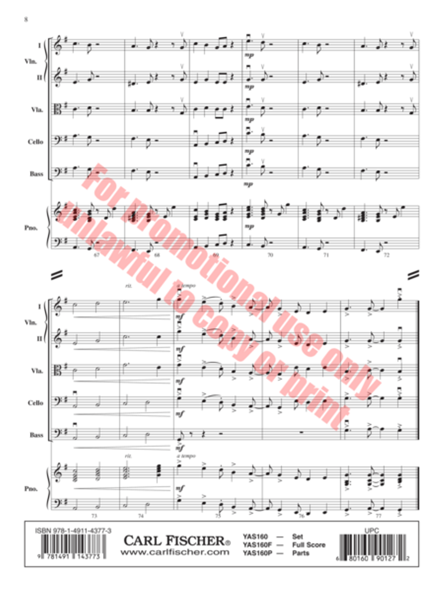 Cakewalk Strut String Orchestra scores gallery preview page 9