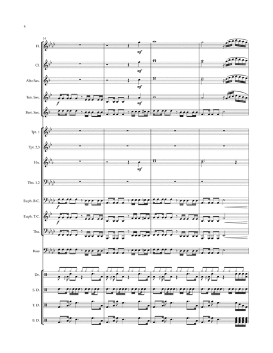 Stereo Hearts Marching Band scores gallery preview page 4