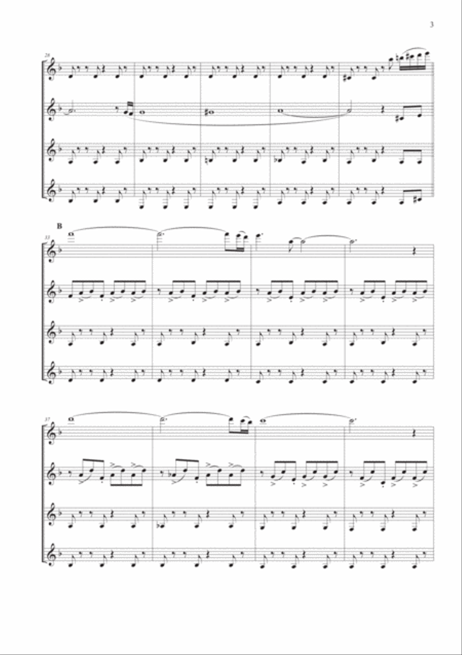 Tango Pour Claude Woodwind Quartet scores gallery preview page 3