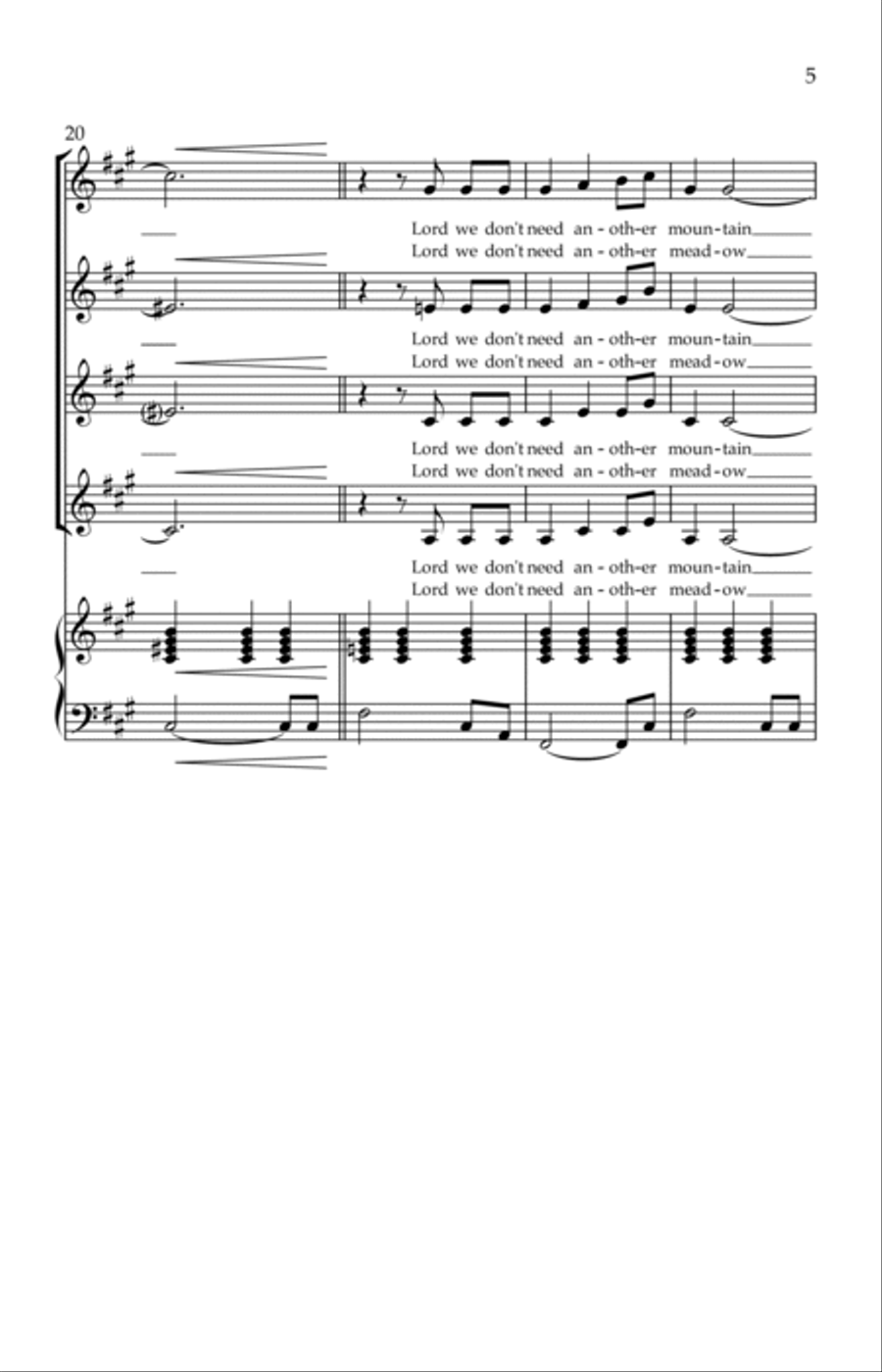 What The World Needs Now Is Love SSAA scores gallery preview page 5