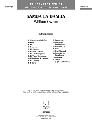 Samba La Bamba: Score