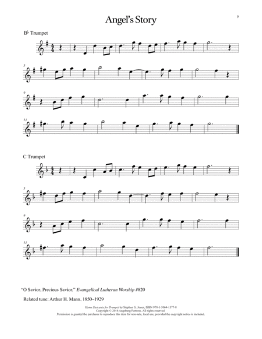 Hymn Descants for Trumpet C Trumpet scores gallery preview page 10