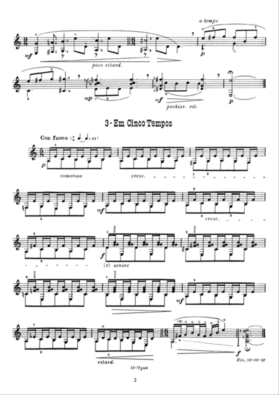 Breves Breves Classical Guitar scores gallery preview page 4