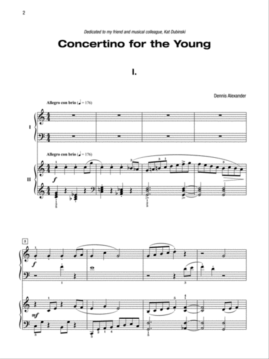 Concertino for the Young - Piano Duo (2 Pianos, 4 Hands) Piano Method scores gallery preview page 2