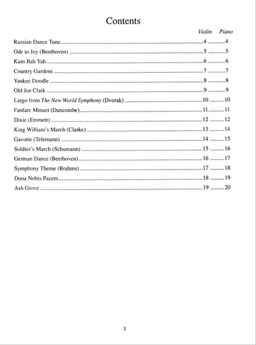 Easy Solos for Beginning Violin, Level 1 Violin Solo scores gallery preview page 3